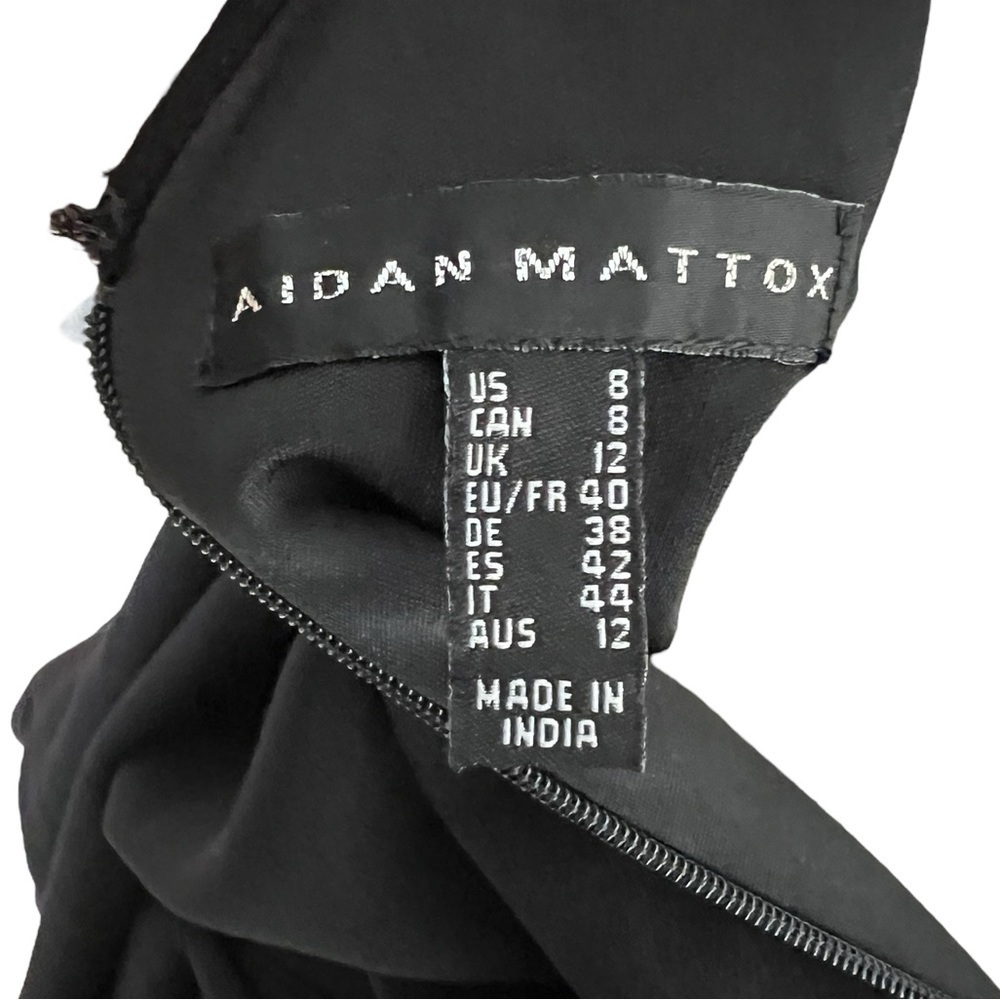 Aidan Mattox Embellished Black Midi Formal Dress or Short Kaftan in Size…​​ - Picture 6 of 16